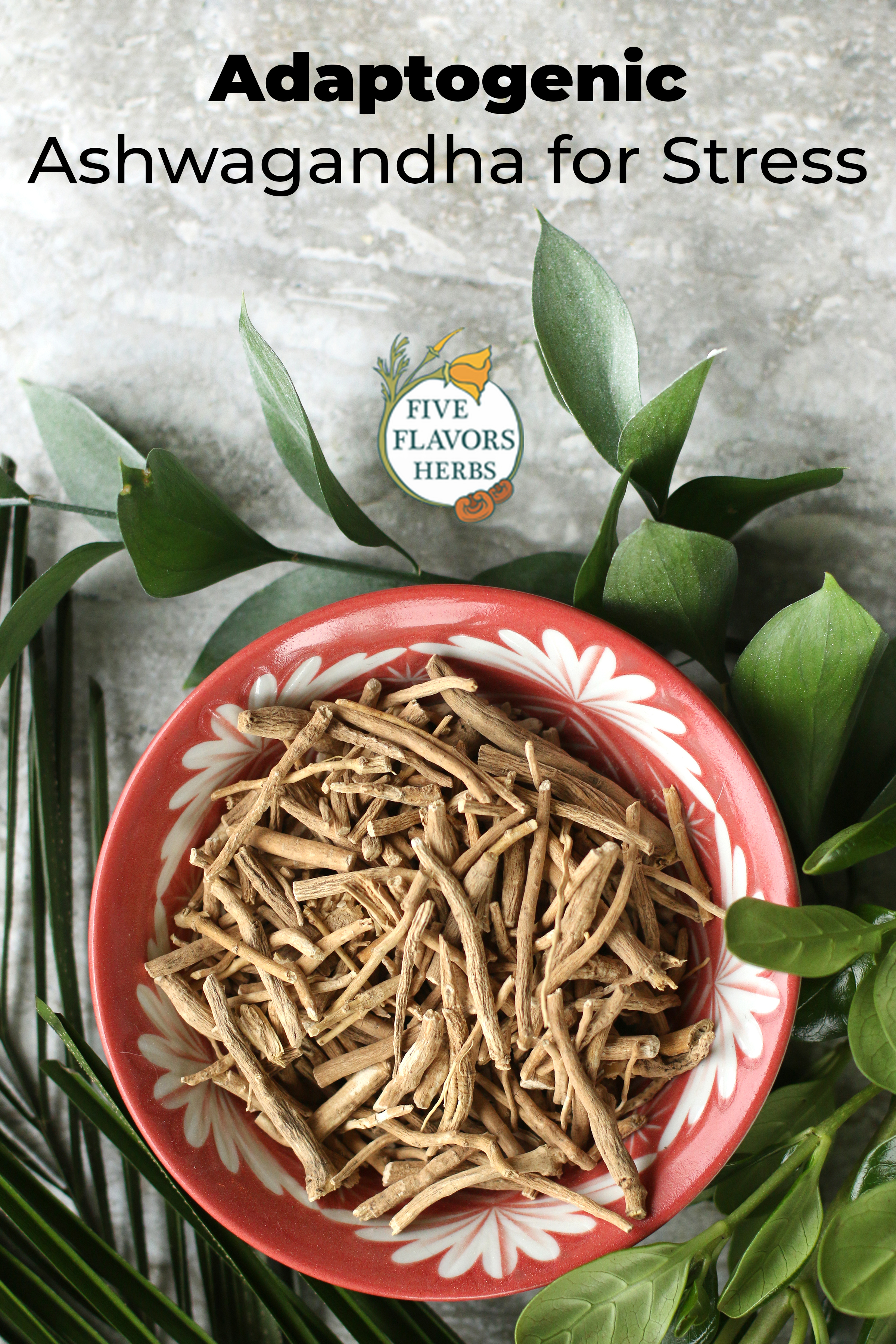 ashwagandha-benefits-pin-with-red-bowl-of-dried-ashwagandha-root-surrounded-by-leaves